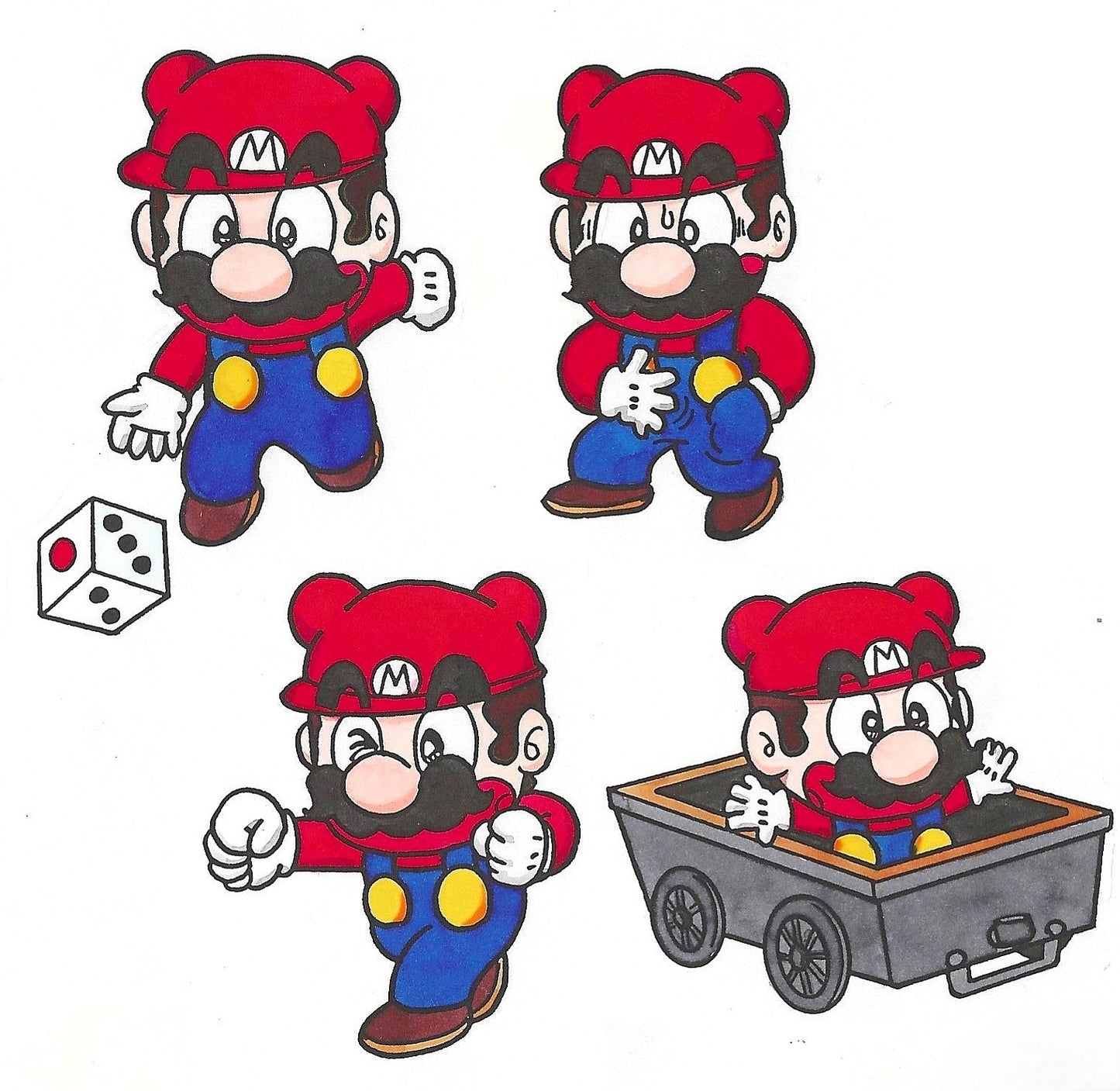 Super Mario-Kun | 4x Mario | Hiroshi Takase | Nintendo Famicom 1994