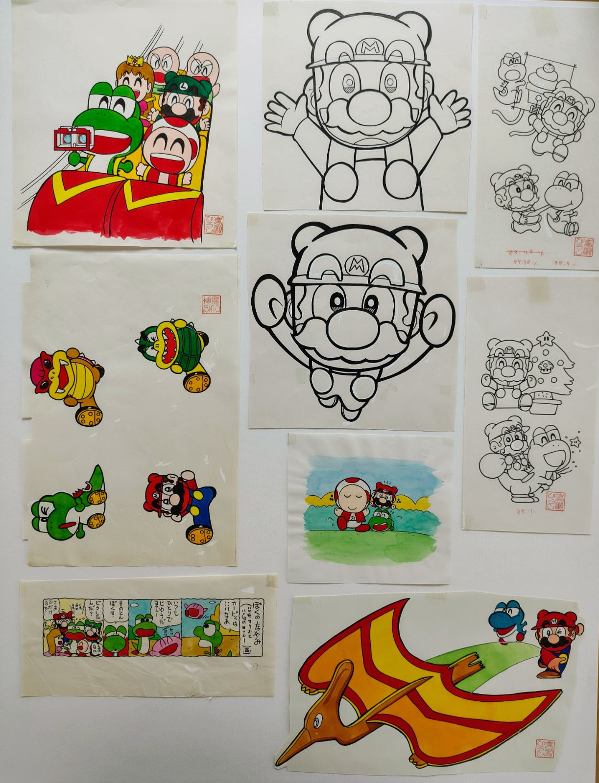 Mario, Yoshi and others | Super Mario-Kun | Hiroshi Takase ±1994 D