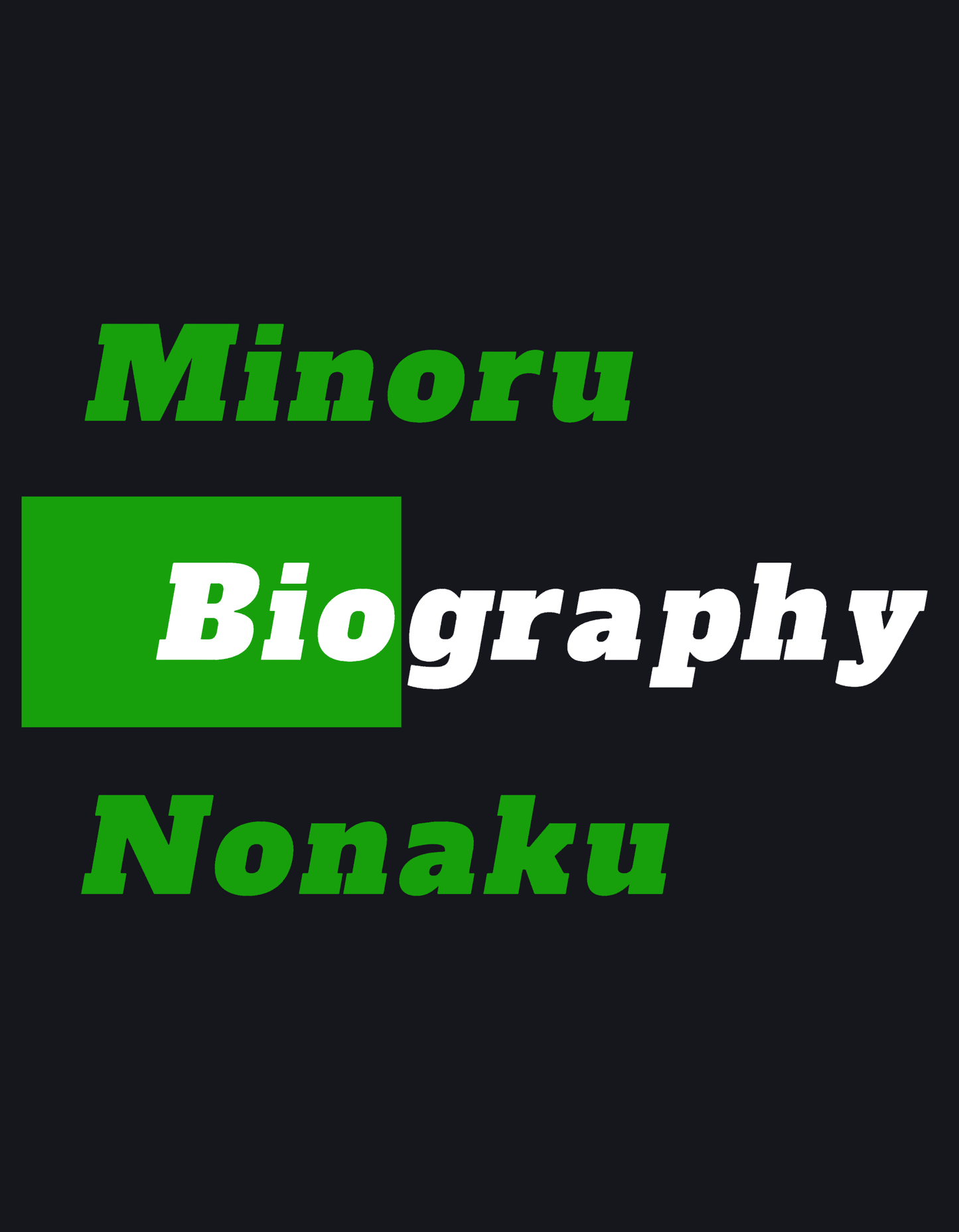 Biography | Minoru Nonaka