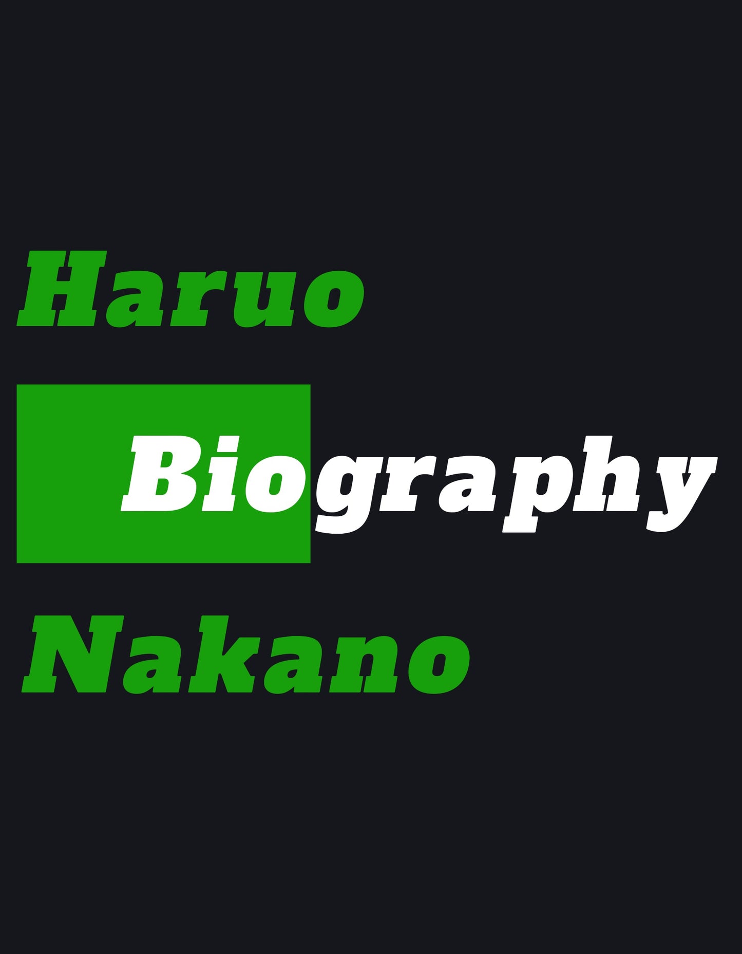 Biography | Haruo Nakano | Postwar Akahon Mangaka
